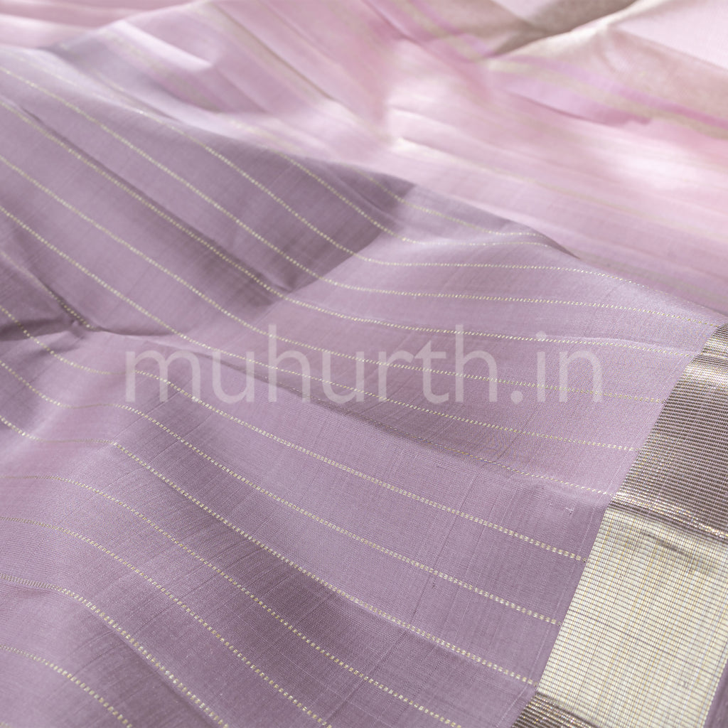 Light Mauve Kanjivaram Silk Saree