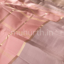 Load image into Gallery viewer, Baby Pink Kanjivaram Silk Saree with Light Mauve