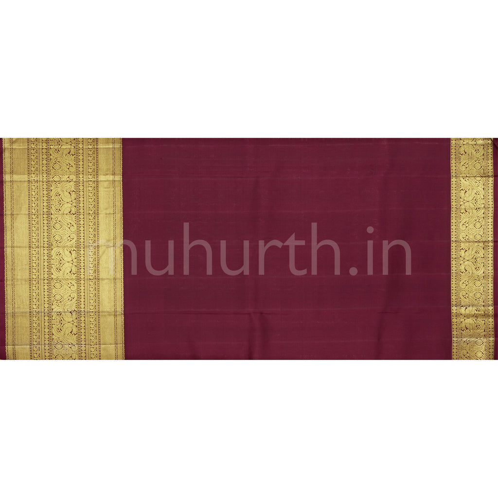 Peach Luxury Tissue Kanjivaram Silk Saree with Pakku