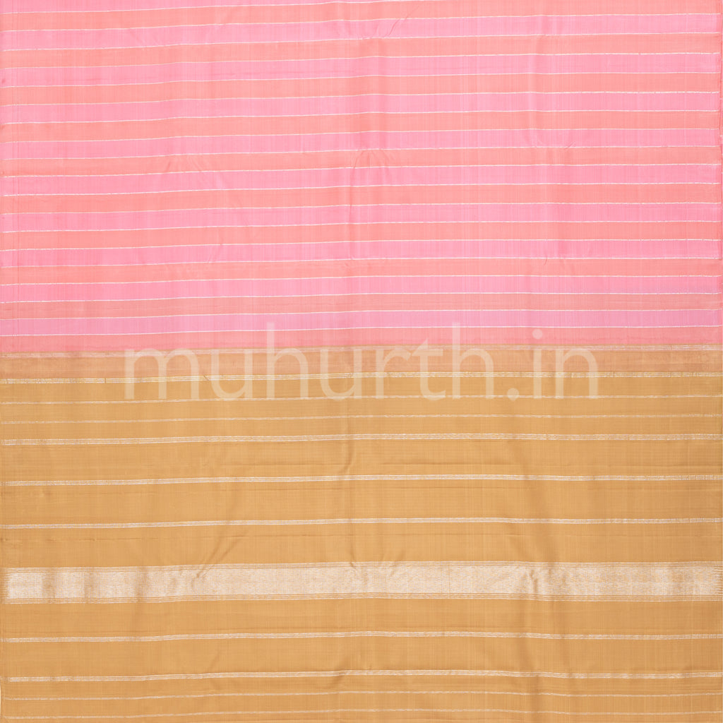 Pink Peach Kanjivaram Silk Saree