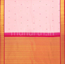 Load image into Gallery viewer, Light Pink Kanjivaram Silk Saree with Rose