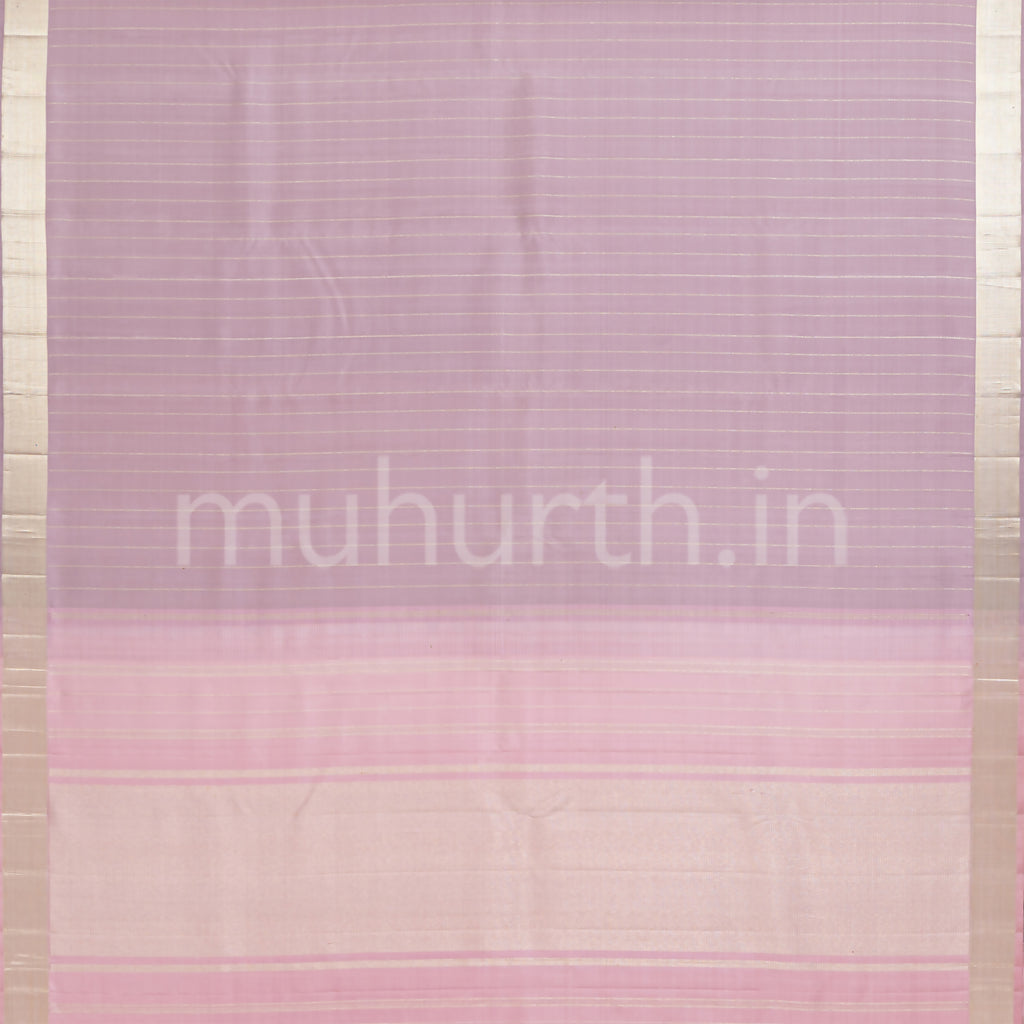 Light Mauve Kanjivaram Silk Saree