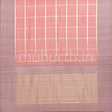 Load image into Gallery viewer, Baby Pink Kanjivaram Silk Saree with Light Mauve