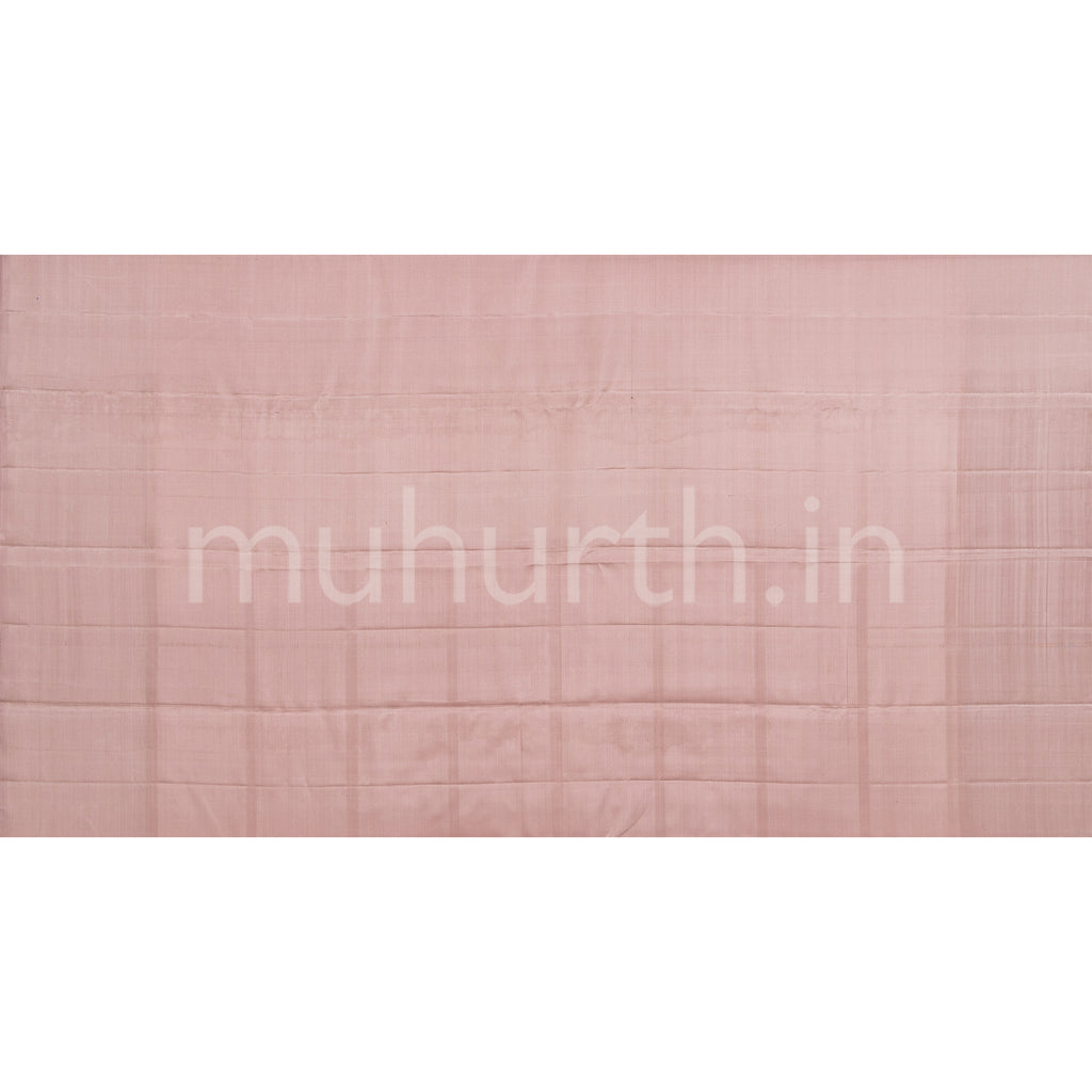 Baby Pink Kanjivaram Silk Saree with Light Mauve