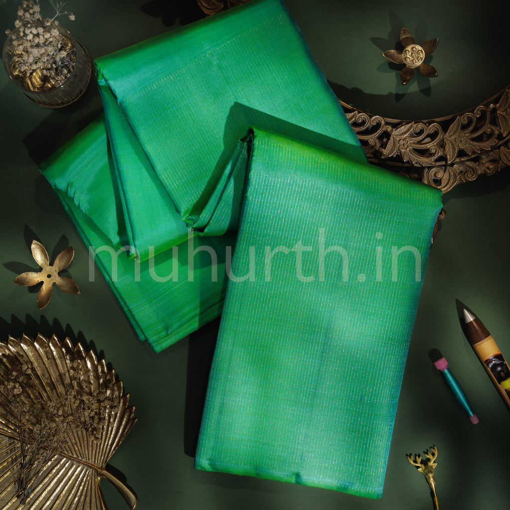 Ramar Green Muthu Seer Pure Zari Kanjivaram Silk Saree