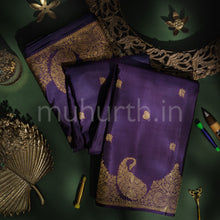 Load image into Gallery viewer, Dark Meenakshi Pure Zari Kanjivaram Silk Saree