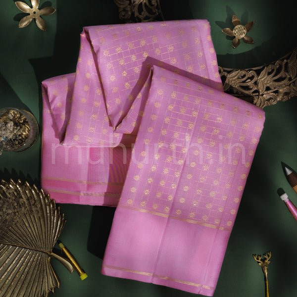 Light Pink Pure Zari Kanjivaram Silk Saree