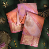 Peach Pure Rangkat Kanjivaram Silk Saree