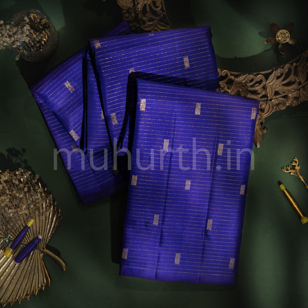 Violet Vaira-Oosi Pure Zari Kanjivaram Silk Saree