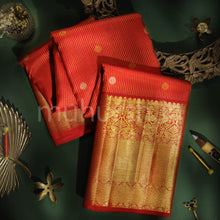 Load image into Gallery viewer, Red Pure Kanjivaram Silk Saree