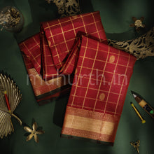 Load image into Gallery viewer, Brown Pure Kanjivaram Silk Saree