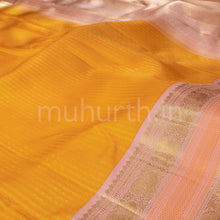 Load image into Gallery viewer, Light Orange Pure Kanjivaram Silk Saree with Peach