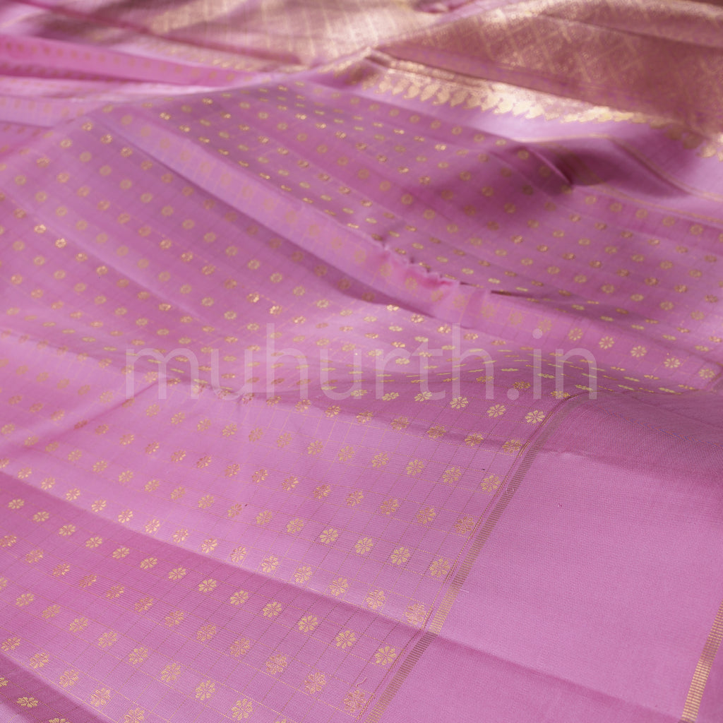 Light Pink Pure Zari Kanjivaram Silk Saree