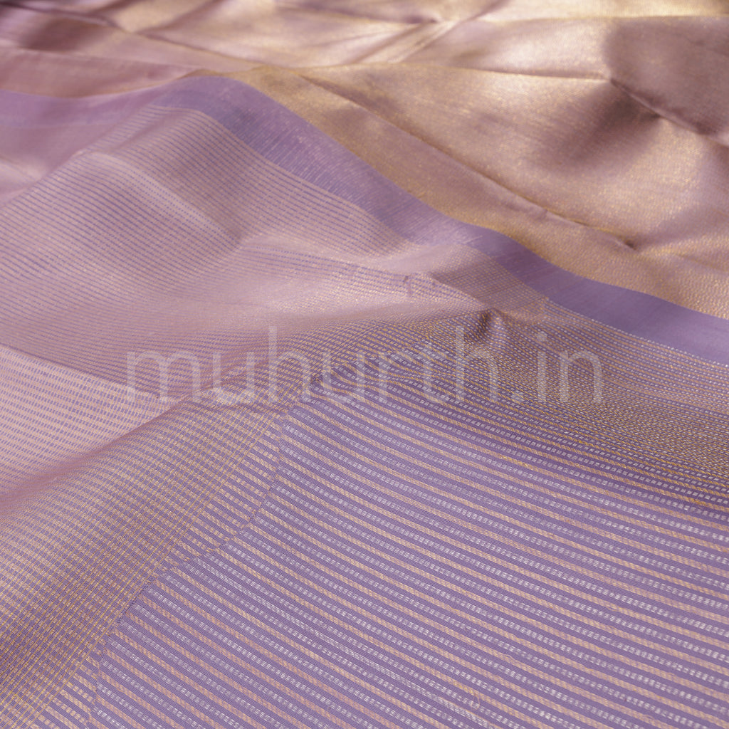 Lavender Pure Kanjivaram Silk Saree