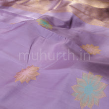 Load image into Gallery viewer, Lavender Pure Kanjivaram Silk Saree