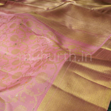 Load image into Gallery viewer, Baby Peach Pure Kanjivaram Silk Saree