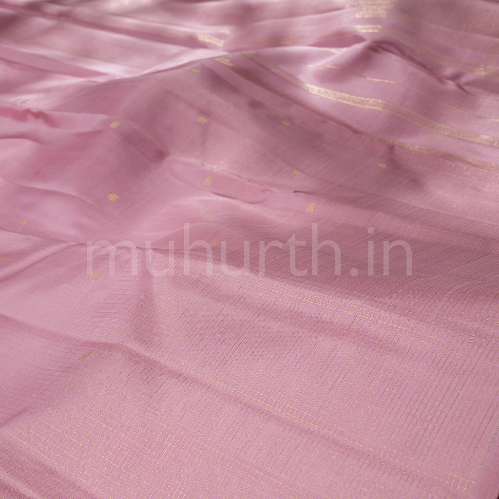 Light Rose Pure Zari Kanjivaram Silk Saree