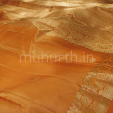 Load image into Gallery viewer, Mustard Vaira-Oosi Pure Kanjivaram Silk Saree