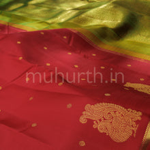 Load image into Gallery viewer, Red Pure Zari Kanjivaram Silk Saree