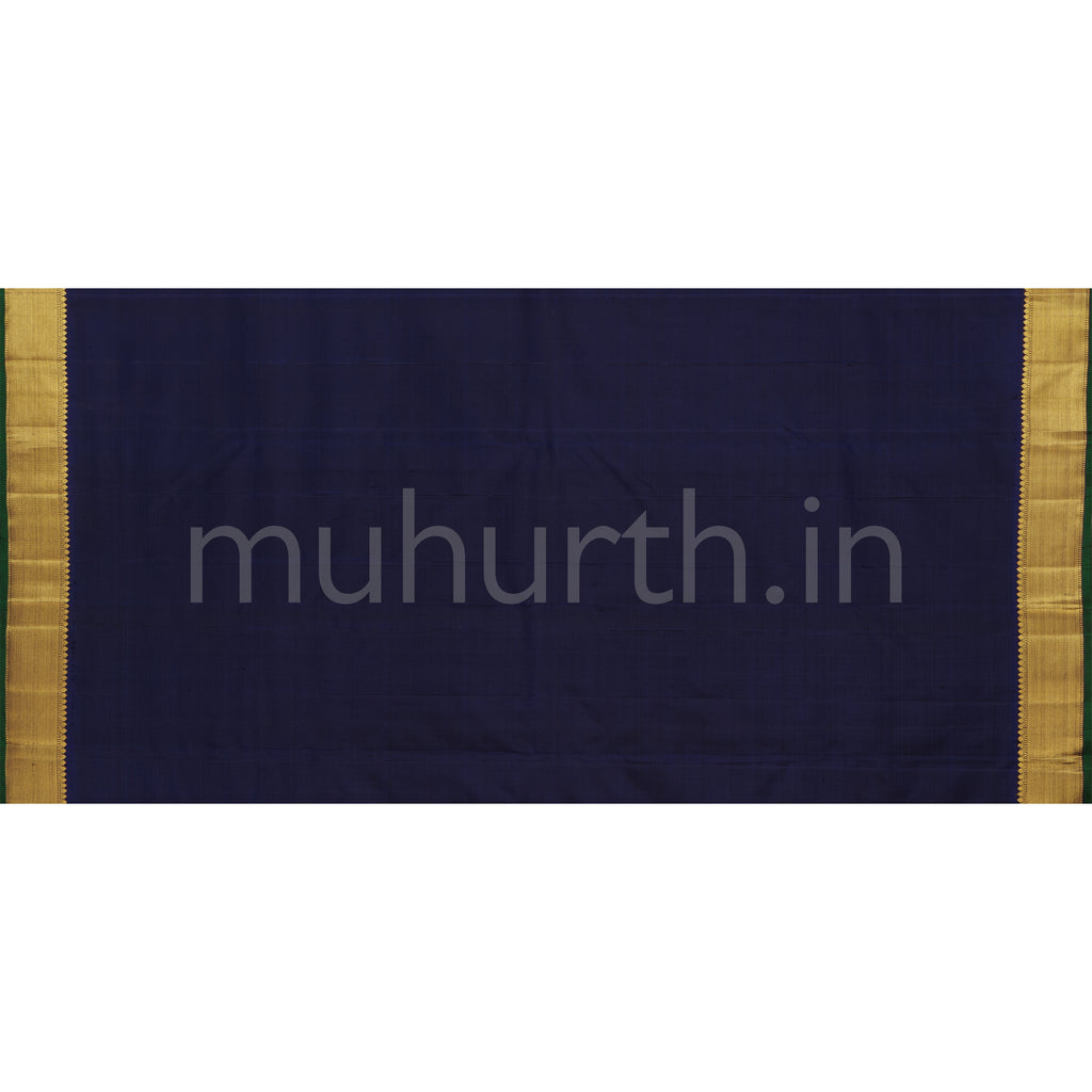 Red Pure Kanjivaram Silk Saree with Vijaya