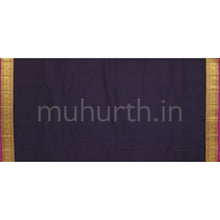 Load image into Gallery viewer, Orange Pure Zari Kanjivaram Silk Saree with Vijaya Blue
