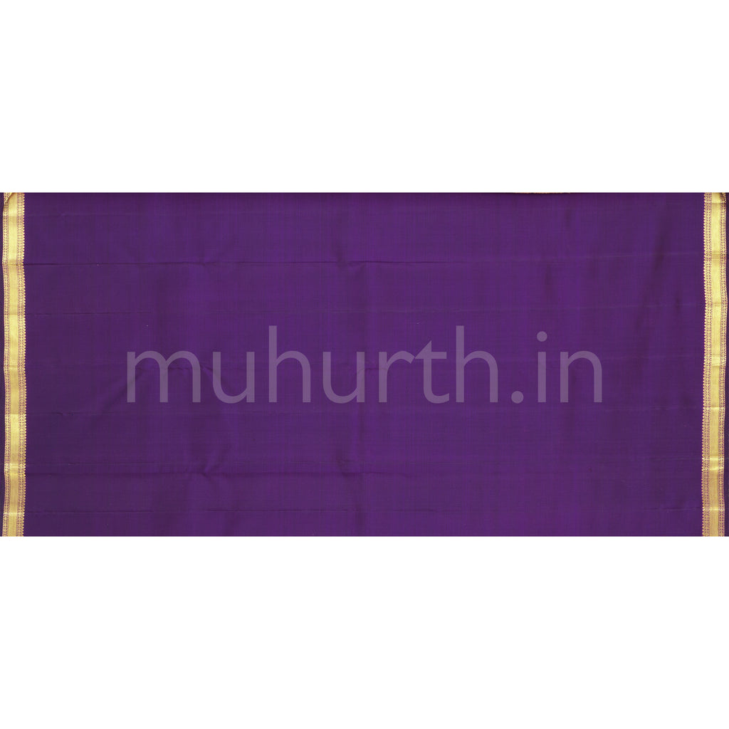 Dark Magenta Pure Zari Kanjivaram Silk Saree