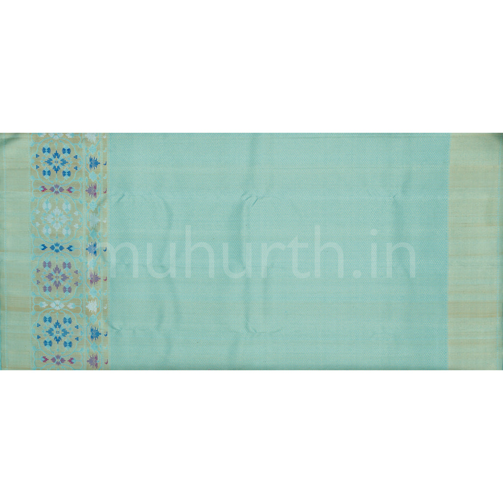 Vijaya Pure Kanjivaram Silk Saree with Ananda Blue