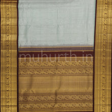 Load image into Gallery viewer, Powder Blue Organza Pure Kanjivaram Silk Saree with Pakku