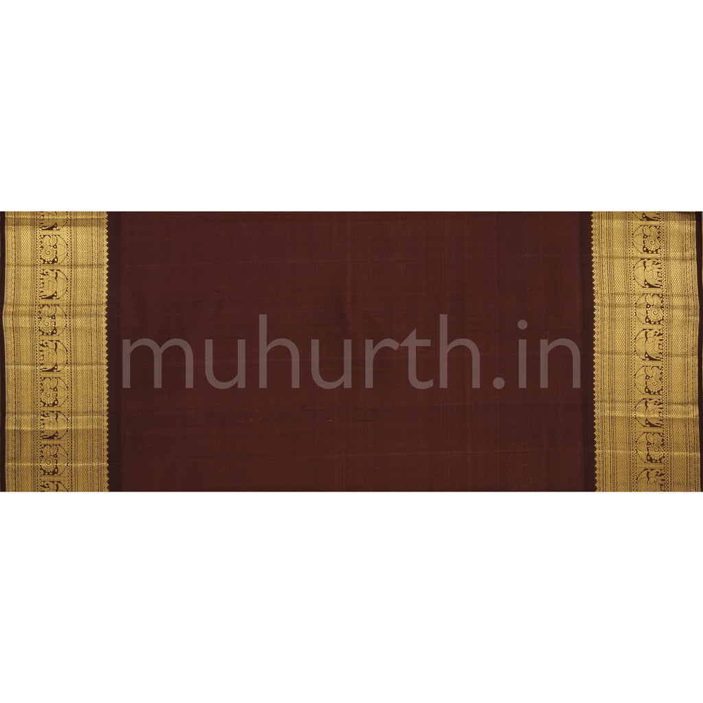 Powder Blue Organza Pure Kanjivaram Silk Saree with Pakku