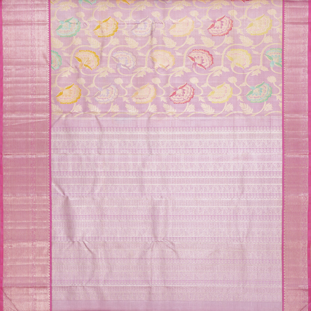 Light Pink Tissue Pure Kanjivaram Silk Saree