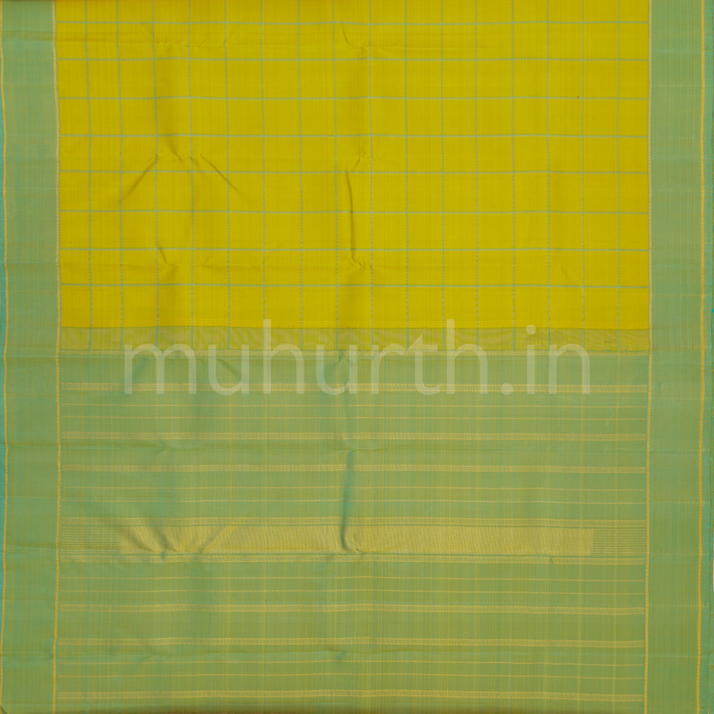 Sampanga Pure Zari Kanjivaram Silk Saree with Sea Green