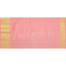 Load image into Gallery viewer, Light Elaichi Organza Pure Kanjivaram Silk Saree with Peach