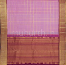 Load image into Gallery viewer, Light Pink Pure Kanjivaram Silk Saree with Magenta