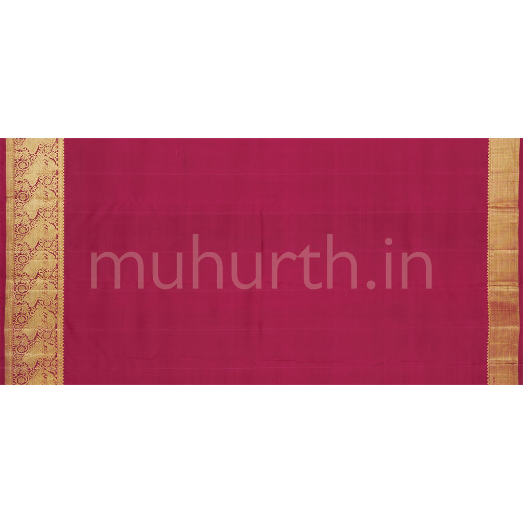 Dark Magenta Pure Kanjivaram Silk Saree