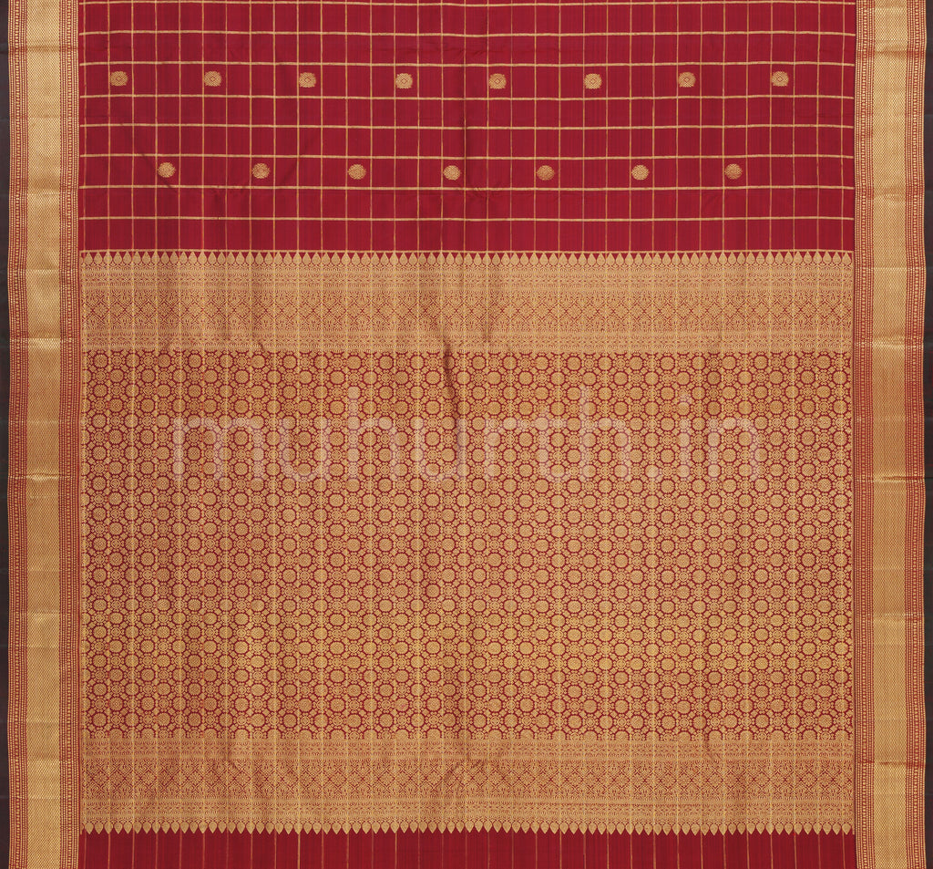 Brown Pure Kanjivaram Silk Saree