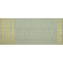 Load image into Gallery viewer, Violet Pure Kanjivaram Silk Saree with Light Elaichi