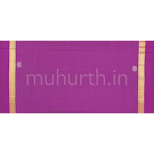 Load image into Gallery viewer, Violet Pure Kanjivaram Silk Saree with Rose