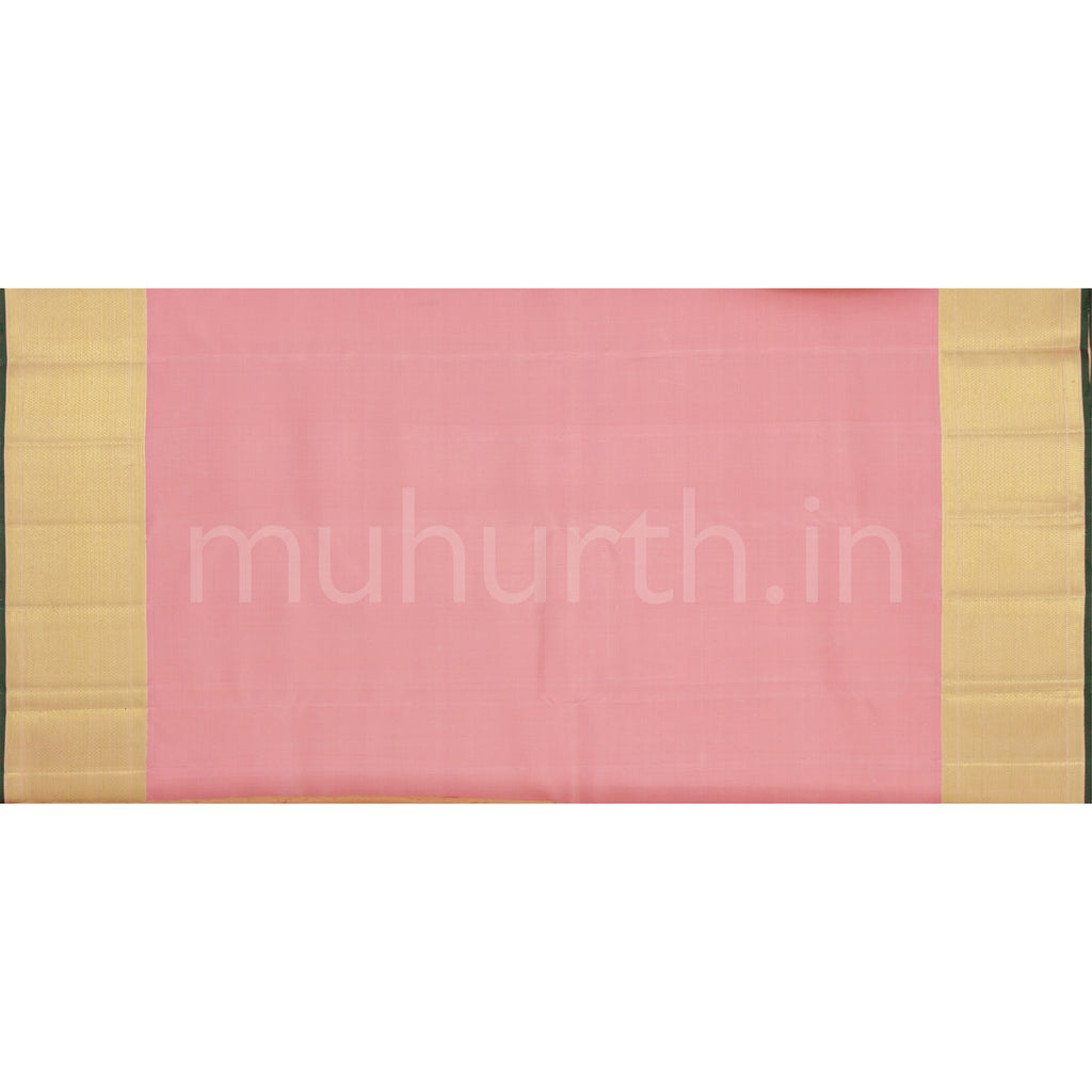Baby Peach Pure Kanjivaram Silk Saree