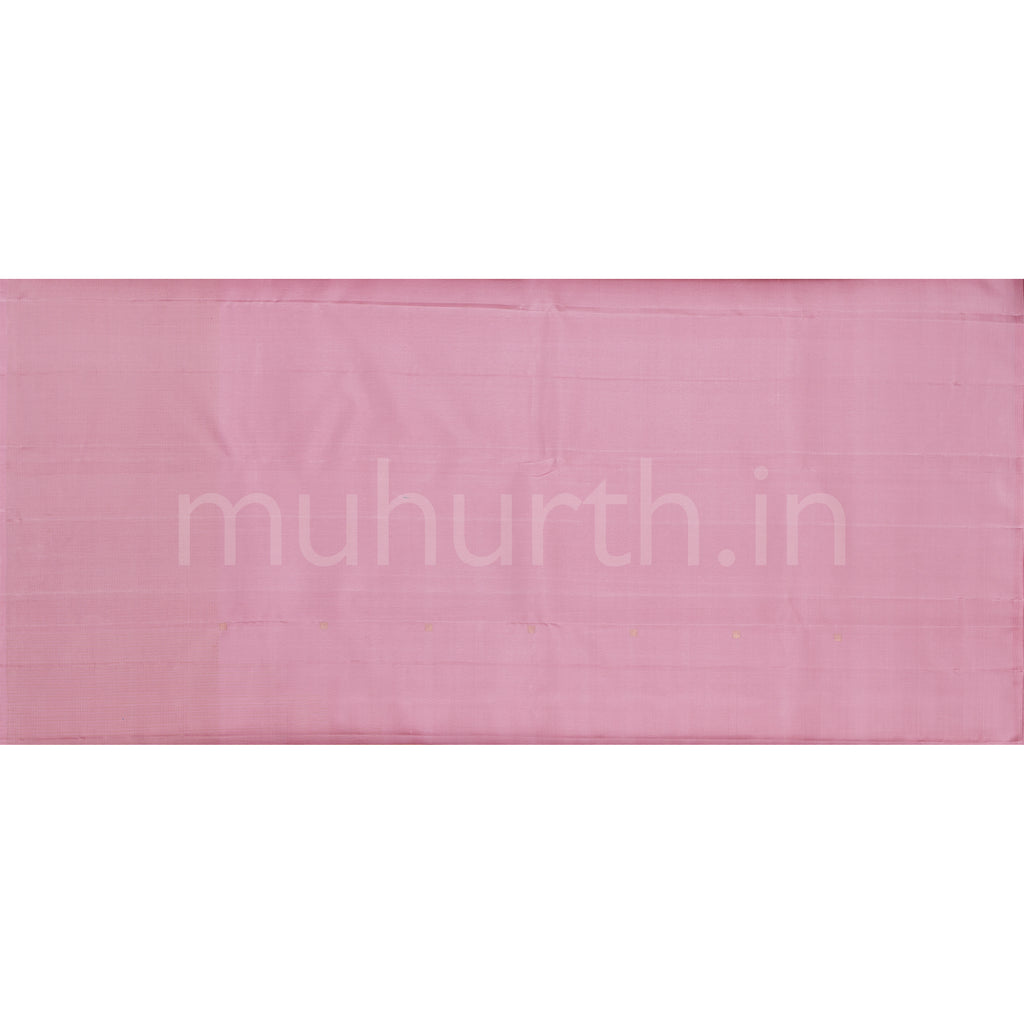 Light Rose Pure Zari Kanjivaram Silk Saree
