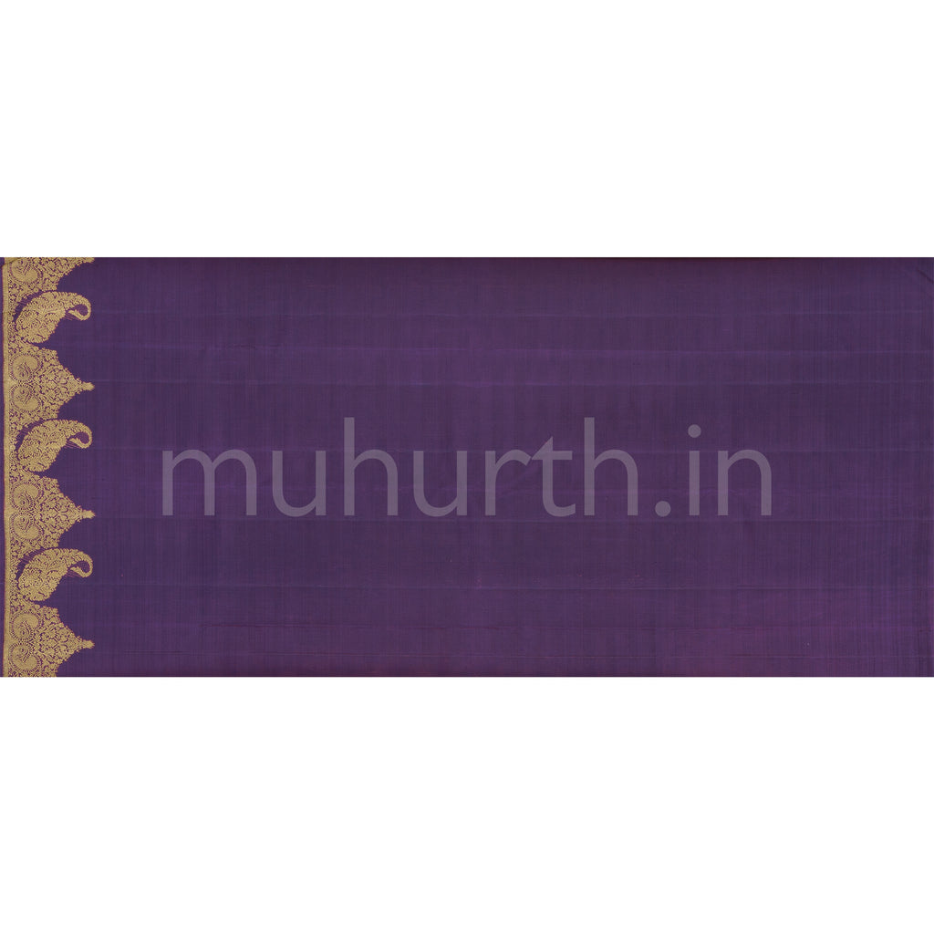 Dark Meenakshi Pure Zari Kanjivaram Silk Saree