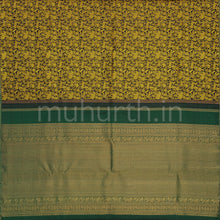 Load image into Gallery viewer, Black Pure Zari Kanjivaram Silk Saree with Green