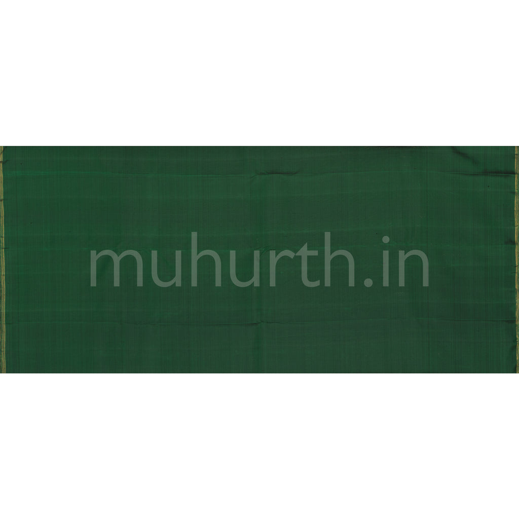 Black Pure Zari Kanjivaram Silk Saree with Green