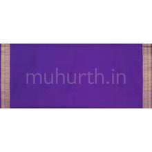 Load image into Gallery viewer, Lavender Pure Zari Kanjivaram Silk Saree with Meenakshi Violet