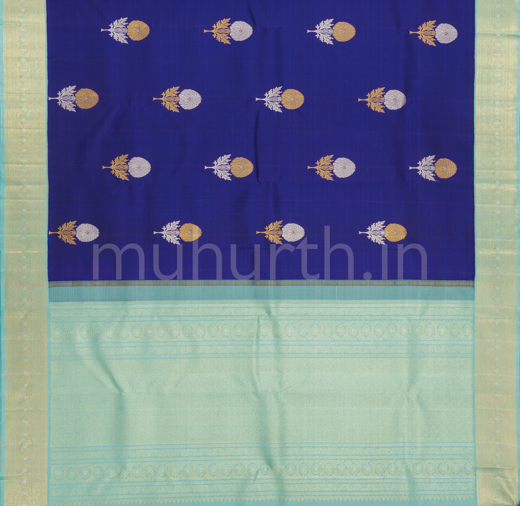 Violet Pure Kanjivaram Silk Saree Rexona