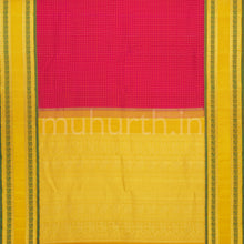 Load image into Gallery viewer, Rose Pure Zari Kanjivaram Silk Saree with Golden Mustard