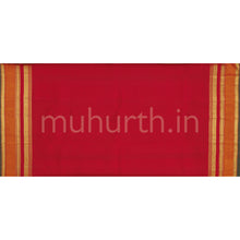 Load image into Gallery viewer, Light Kaki Pure Zari Kanjivaram Silk Saree with Red