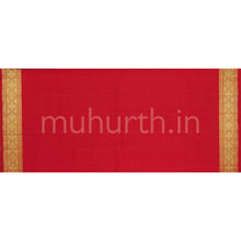 Load image into Gallery viewer, Brown Pure Kanjivaram Silk Sare Red
