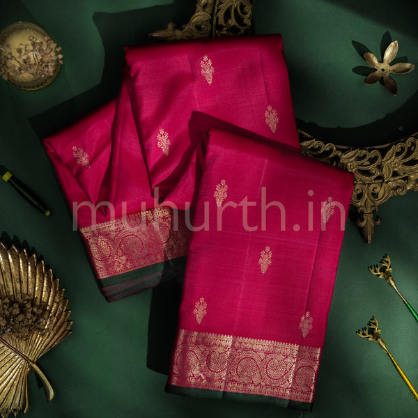 Rani Rose Pure Kanjivaram Silk Saree