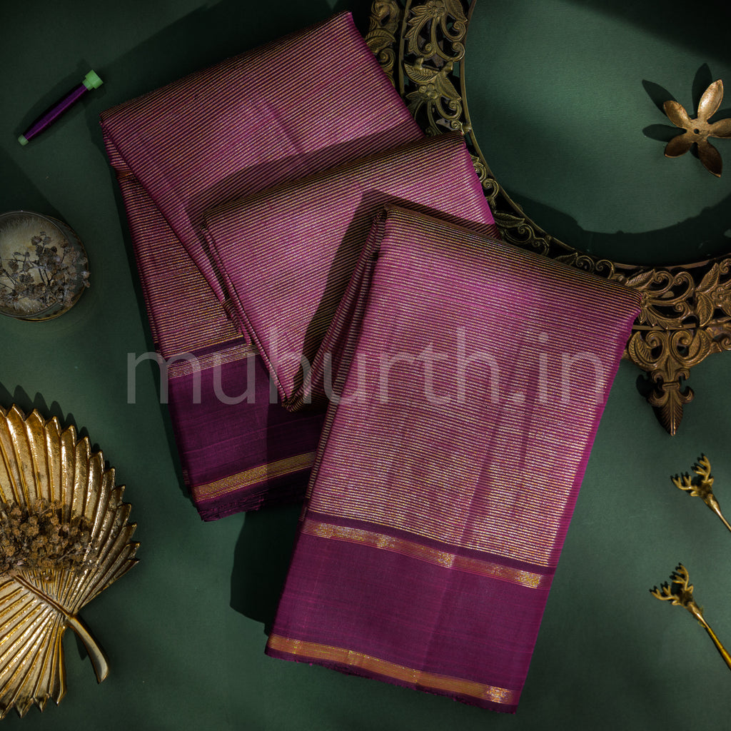 Magenta Pure Kanjivaram Silk Saree