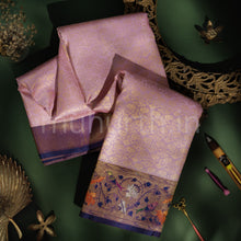 Load image into Gallery viewer, Light Pink Meenakari Pure Kanjivaram Silk Saree with Meenakshi